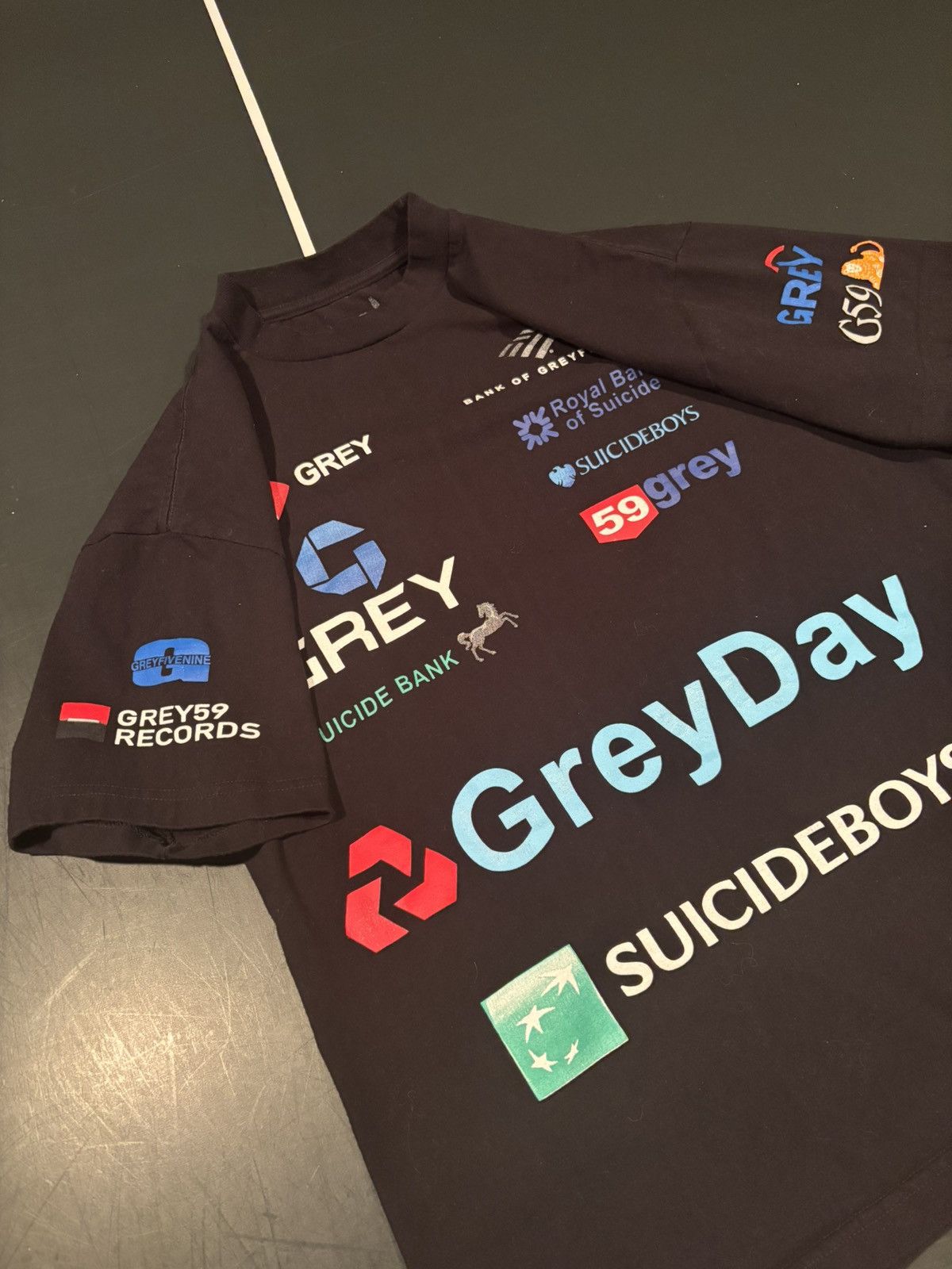 G59 Records G59 $uicideboy$ Black Printed Bank Logos Tour Tee from 2024 Size US L / EU 52-54 / 3 - 2 Thumbnail