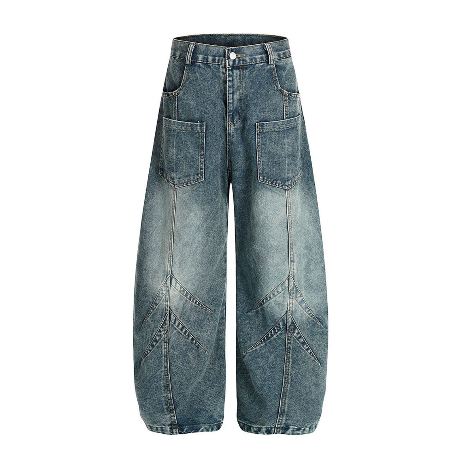 Vintage Baggy Barrel Wide Leg Jeans Size 30" / US 8 / IT 44 - 1 Thumbnail