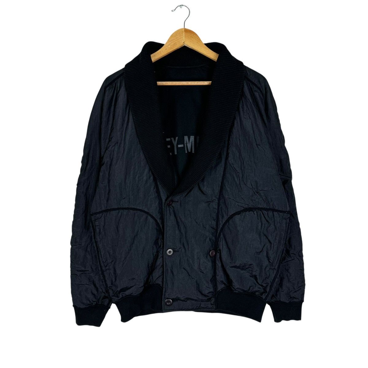Issey Miyake 🔥MASTERPIECE!! 80s ISSEY MIYAKE SHAWL COLLAR STAFF JACKET Size US S / EU 44-46 / 1 - 9 Thumbnail