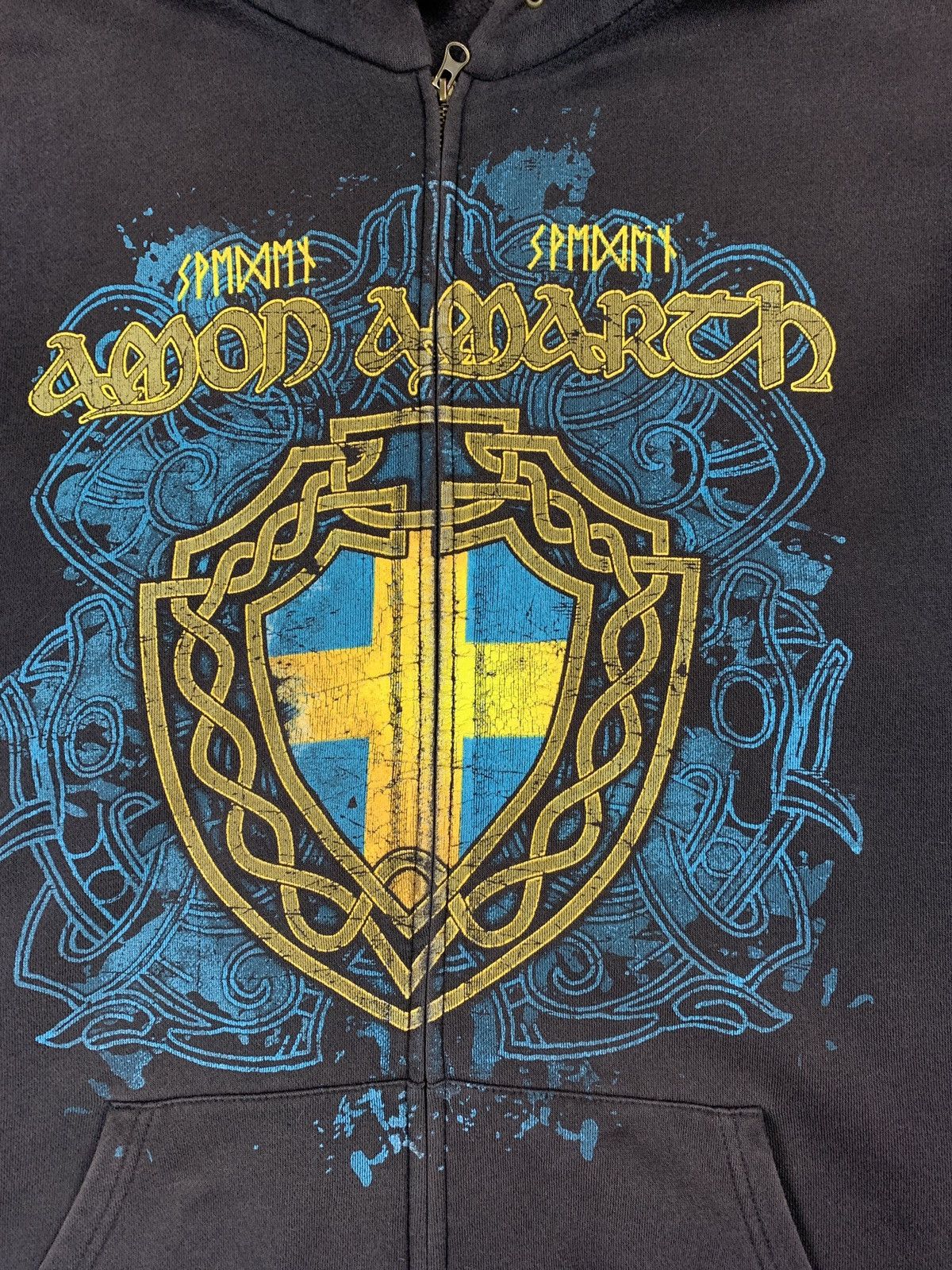 Band Tees Vintage Y2K Amon Amarth Full Zip Rock Band Hoodie AOP Print Size US XXL / EU 58 / 5 - 4 Thumbnail