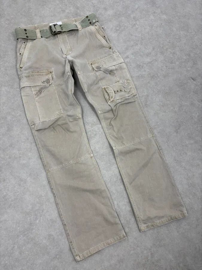 Armani 2000s Armani Khaki Cargo Belted Pants Size US 32 / EU 48 - 5 Thumbnail