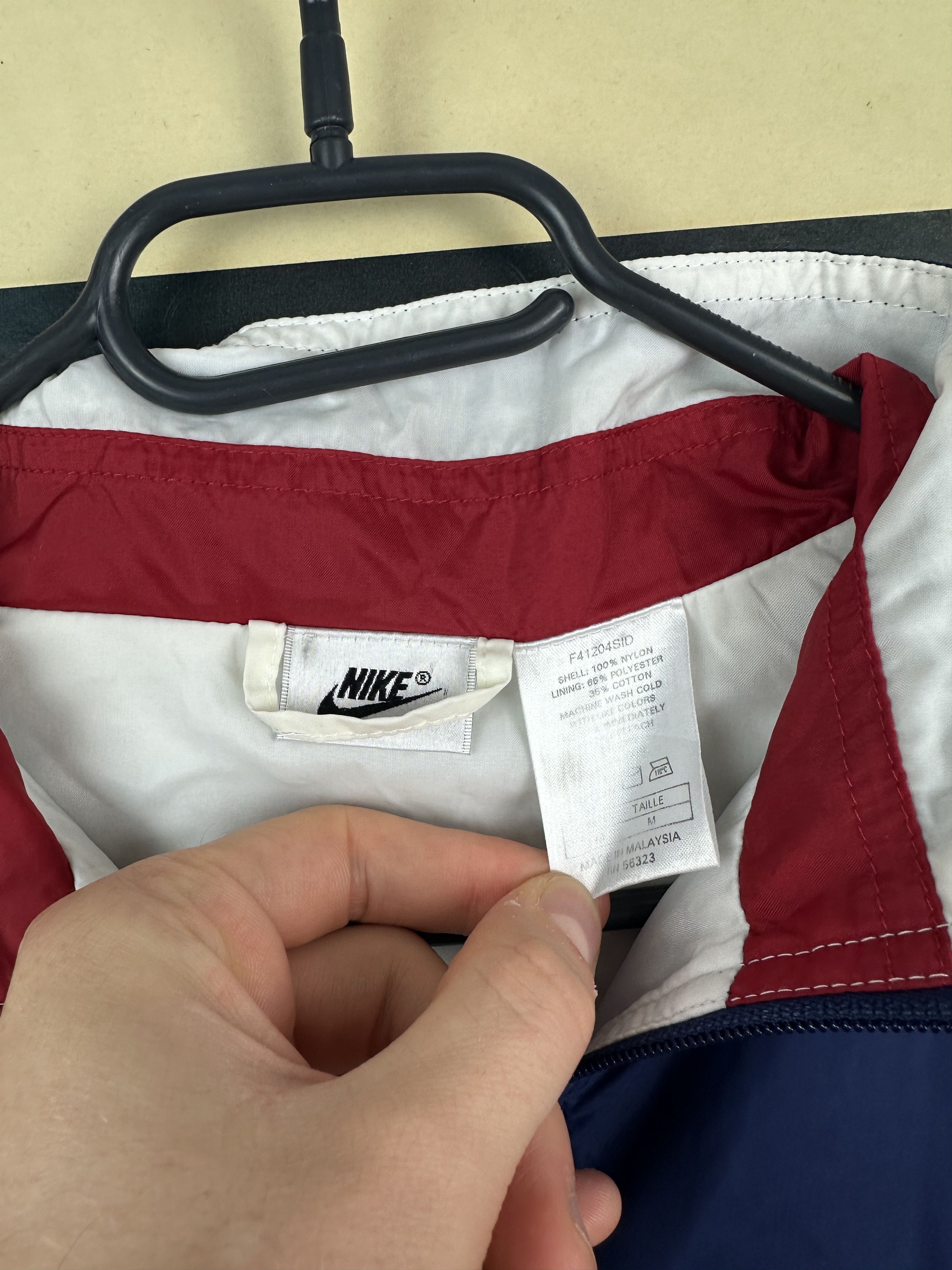 Nike × Vintage Vintage Nike Nylon Jacket Track Top Zip Swoosh Rare Size US M / EU 48-50 / 2 - 5 Thumbnail