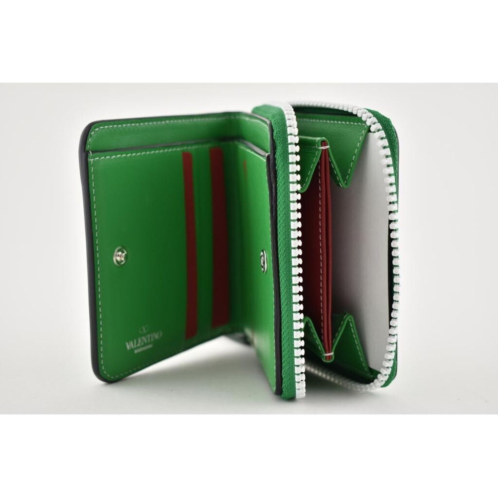 Valentino Valentino Spike Leather Small Zip French Compact Wallet Size ONE SIZE - 8 Thumbnail
