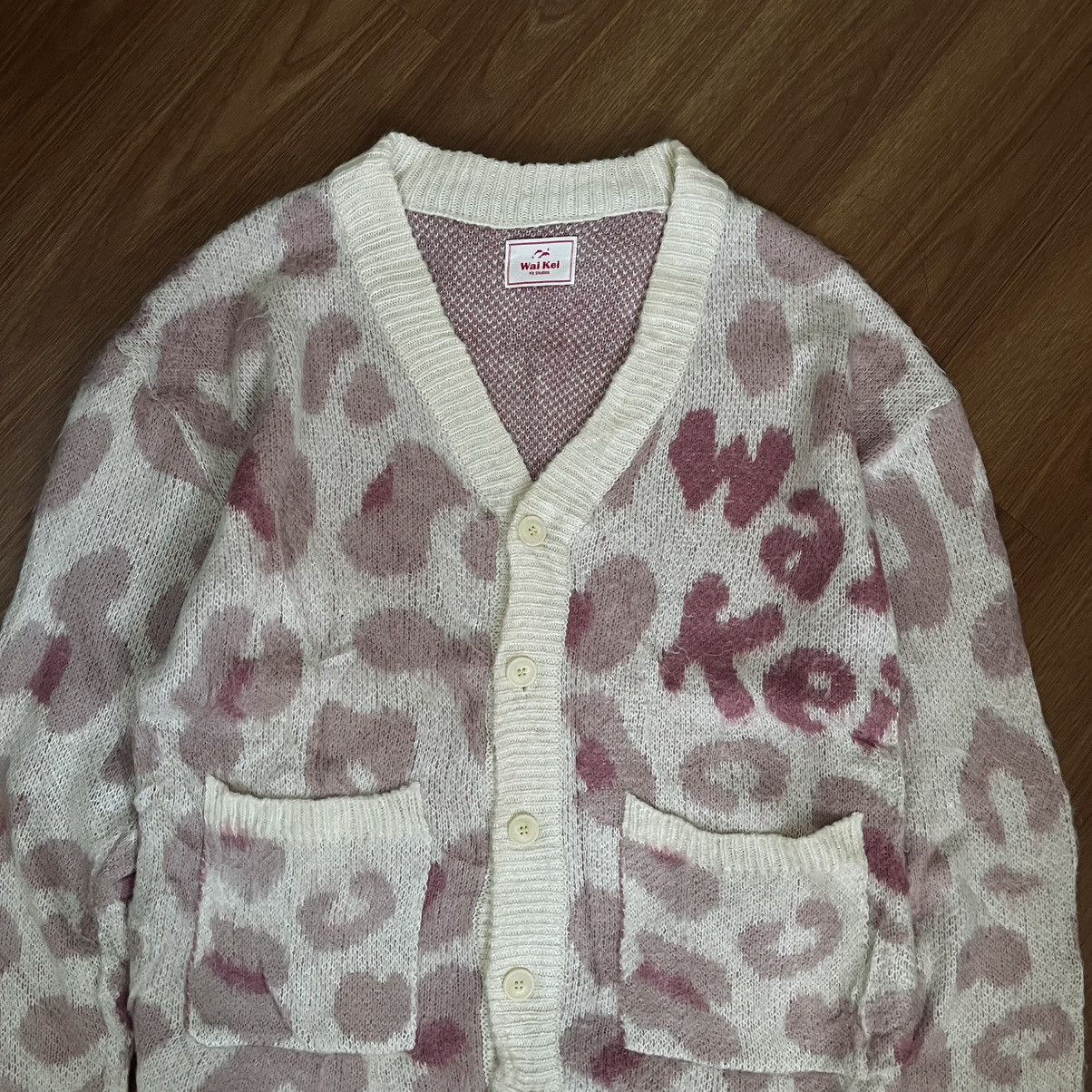 Japanese Brand Wai Kei Leopard Mohair Cardigan Size US XL / EU 56 / 4 - 2 Thumbnail