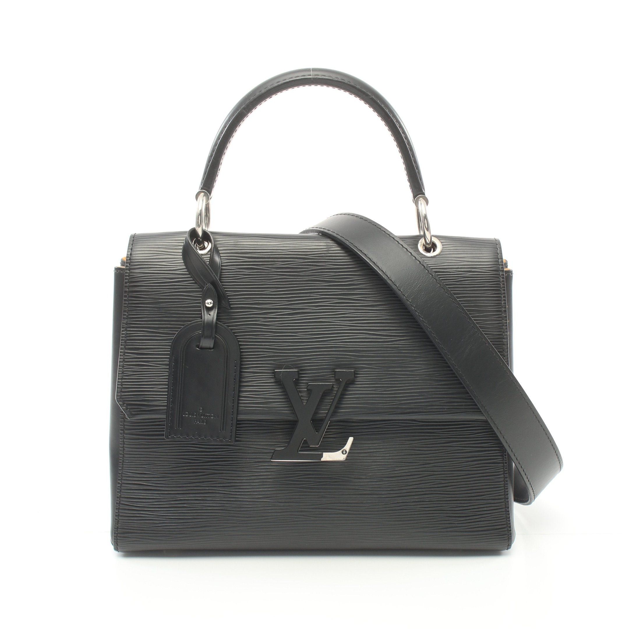 image of Louis Vuitton Grenelle Pm Epi Noir Handbag Leather Black 2Way, Women's