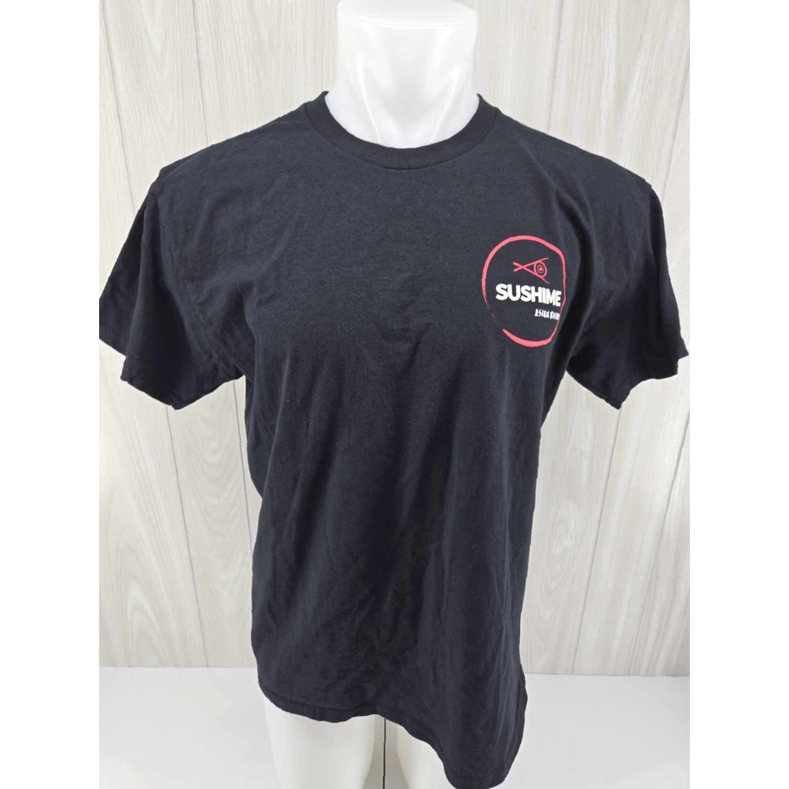 Vintage Gilden Sushi Sushime Asian Bistro T-Shirt Restaurant Black T Shirt Large Mens Short Sleeve Graphic Tee All Seasons Regular Fit 100% Cotton Size US L / EU 52-54 / 3 - 3 Thumbnail