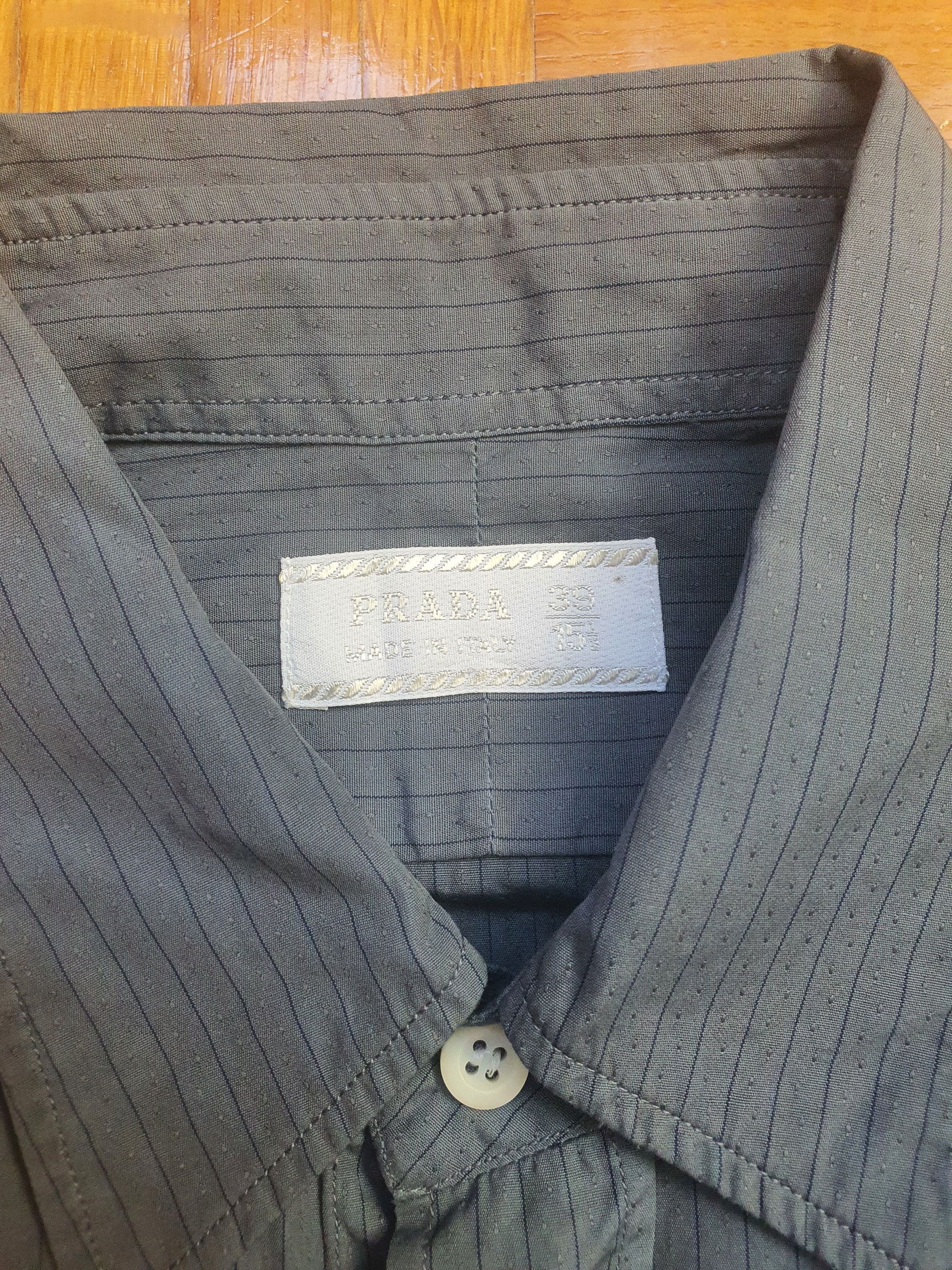 Prada Archival (2004) Dip-Dye Ombré Pinstripe Shirt - Sz 39, 15.5 Size US M / EU 48-50 / 2 - 4 Thumbnail