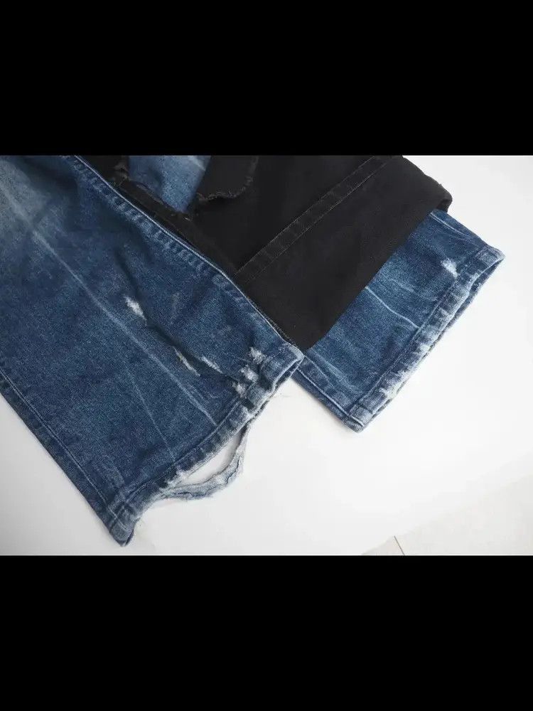 Raf Simons Raf Simons FW19 Distressed Double layer denim Size US 29 - 3 Thumbnail