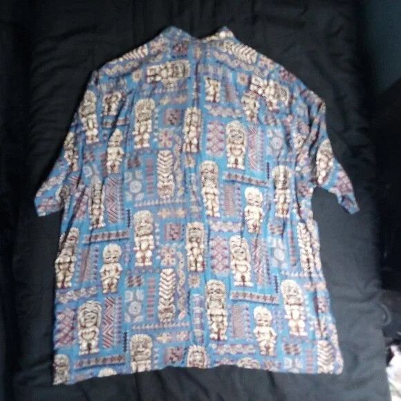 Reyn Spooner Vintage Reyn Spooner Art Of Eddy Y Totem Hawaiian Shirt Size US XXL / EU 58 / 5 - 6 Thumbnail