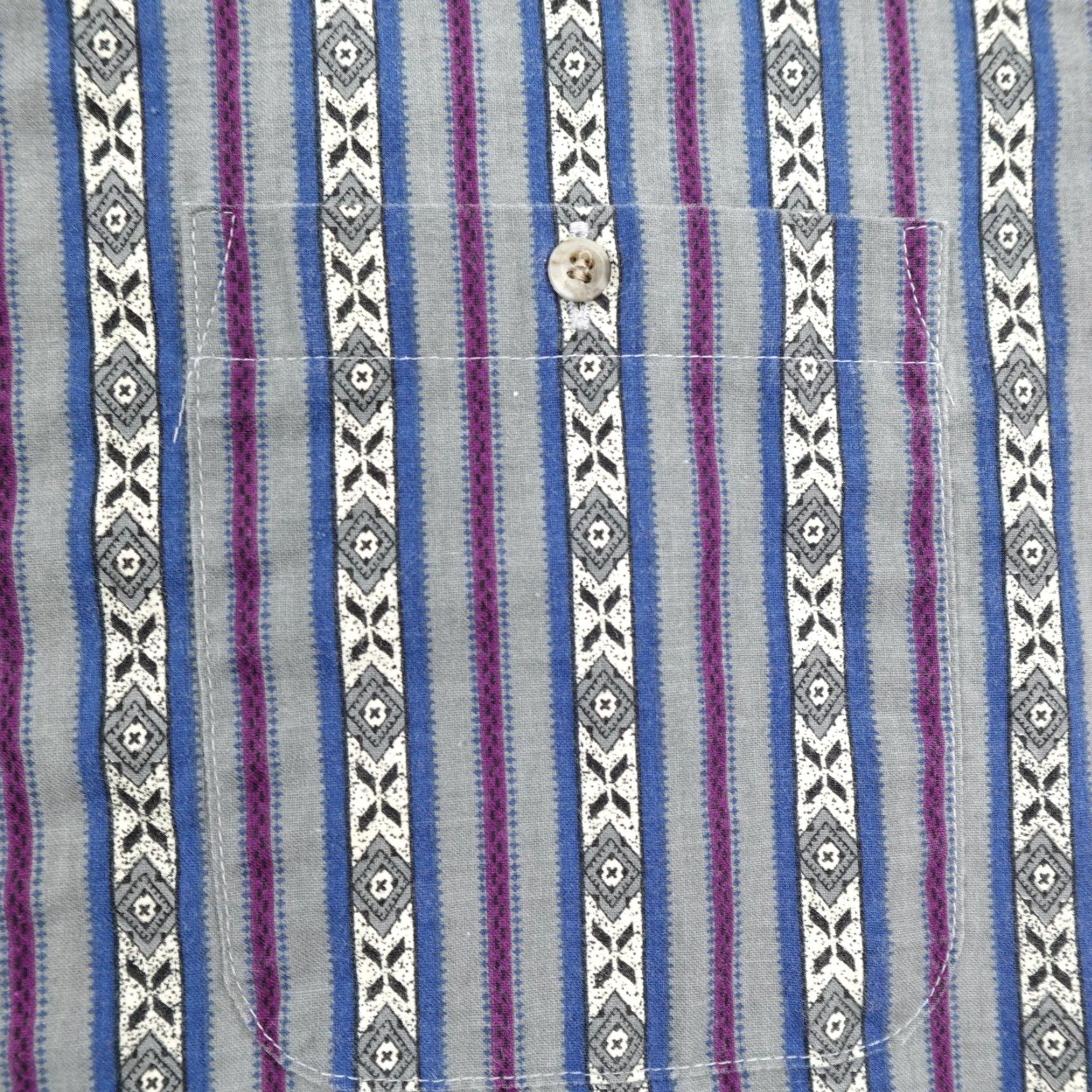 Wrangler VINTAGE Wrangler Shirt Mens XL Blue Gray Southwestern Aztec Western Band Collar Geometric 90s Cowboy Workwear Clothing Mens XL Blue Size US XL / EU 56 / 4 - 3 Thumbnail