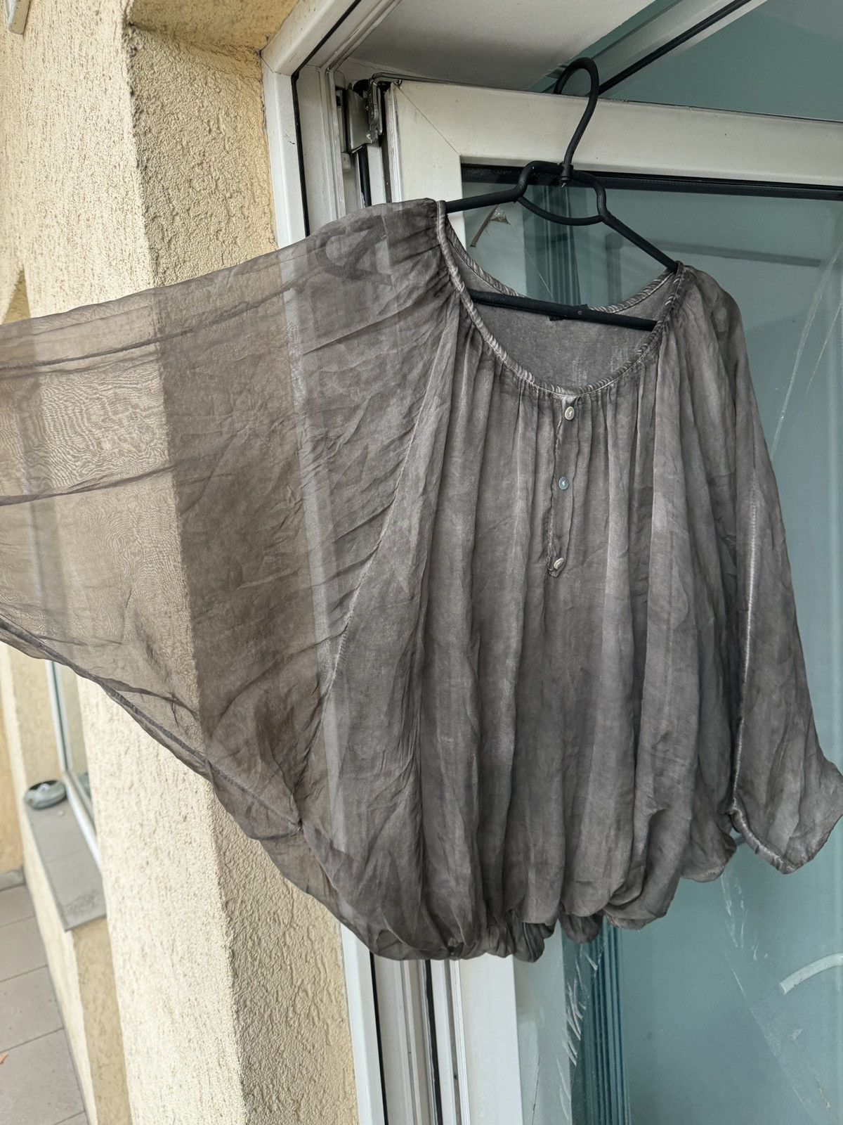 Issey Miyake × Japanese Brand × Undercover Vintage Bat Longsleeve Poncho Transparent Sleeveless Size US S / EU 44-46 / 1 - 7 Thumbnail