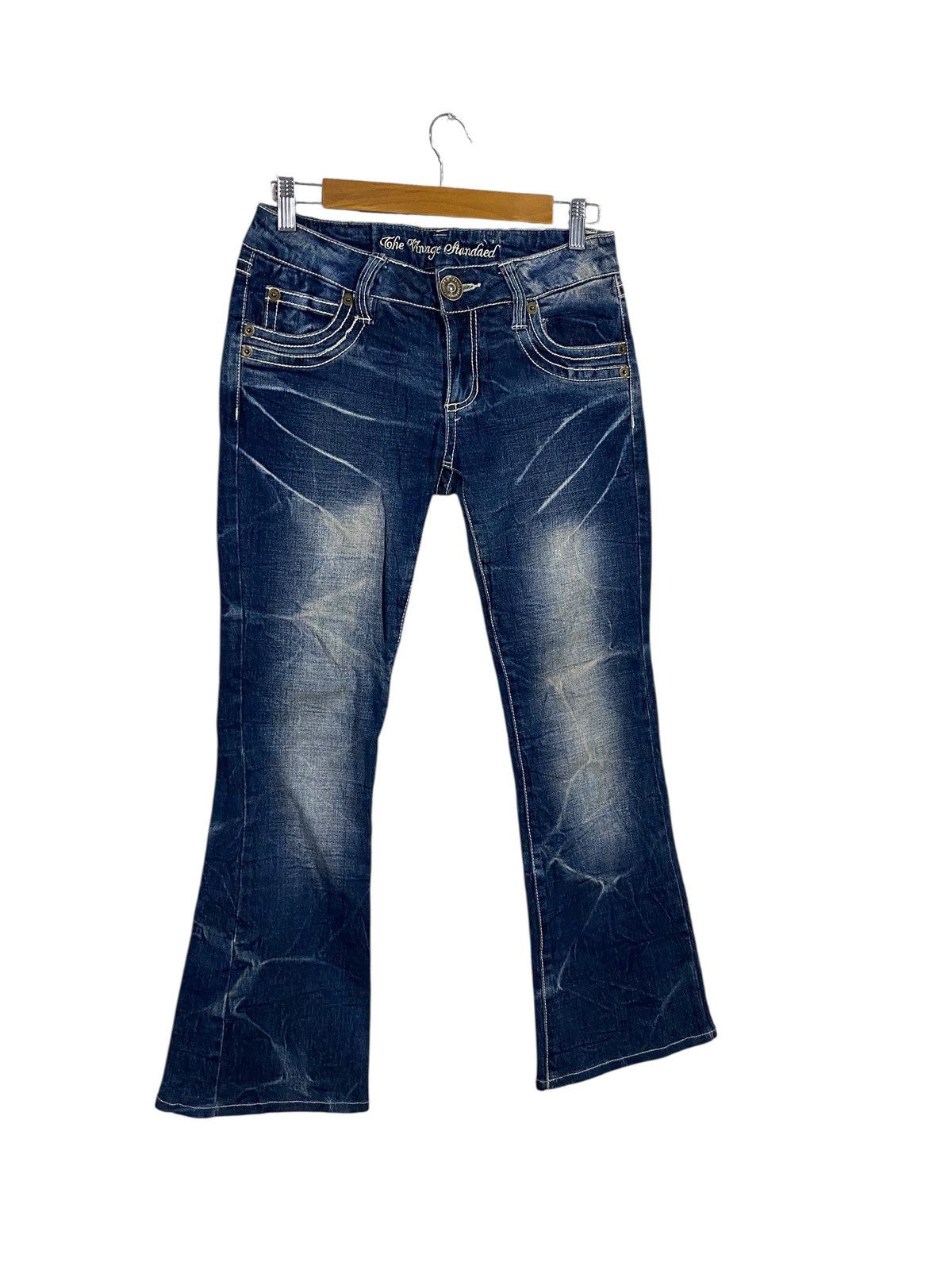 Seditionaries Japanase brand flared denim nice pattern Size US 29 - 3 Thumbnail