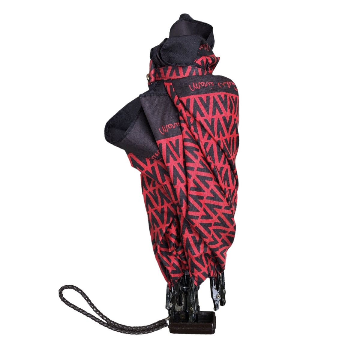 Mario Valentino Mario Valentino All Over Pattern Red Folding Umbrella Size ONE SIZE - 6 Thumbnail