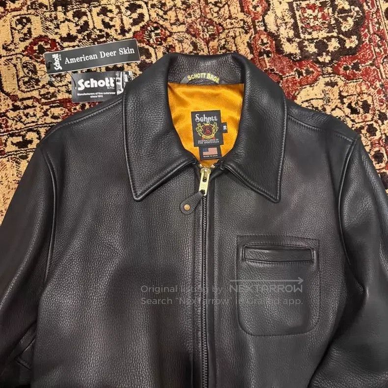 Schott Deerskin straight leather coat Size US M / EU 48-50 / 2 - 2 Thumbnail