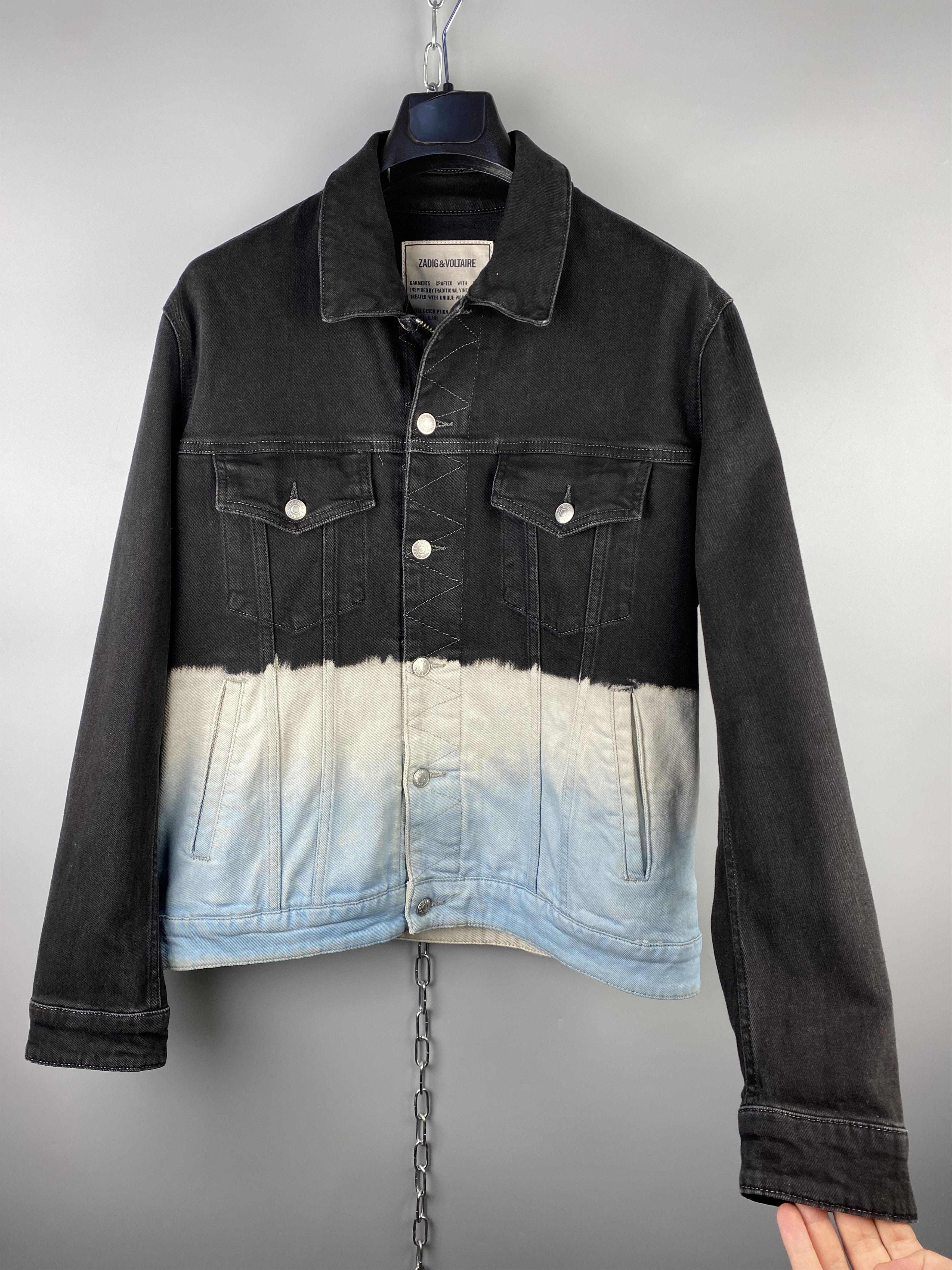 Zadig & Voltaire Zadig Voltaire Denim Washed Trucker Jacket Size US L / EU 52-54 / 3 - 9 Thumbnail
