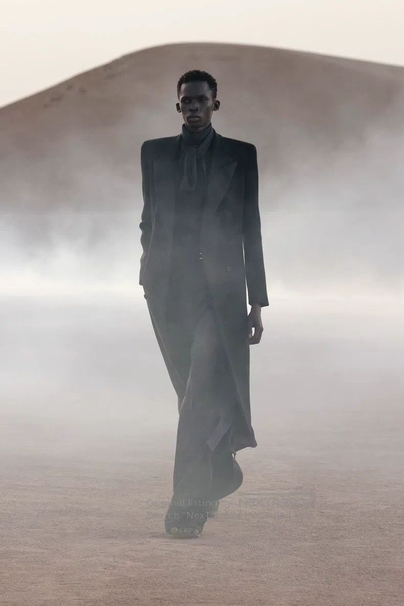 Saint Laurent Paris Saint Laurent Paris Double-breasted Long Smoking Coat with Size US S / EU 44-46 / 1 - 9 Thumbnail