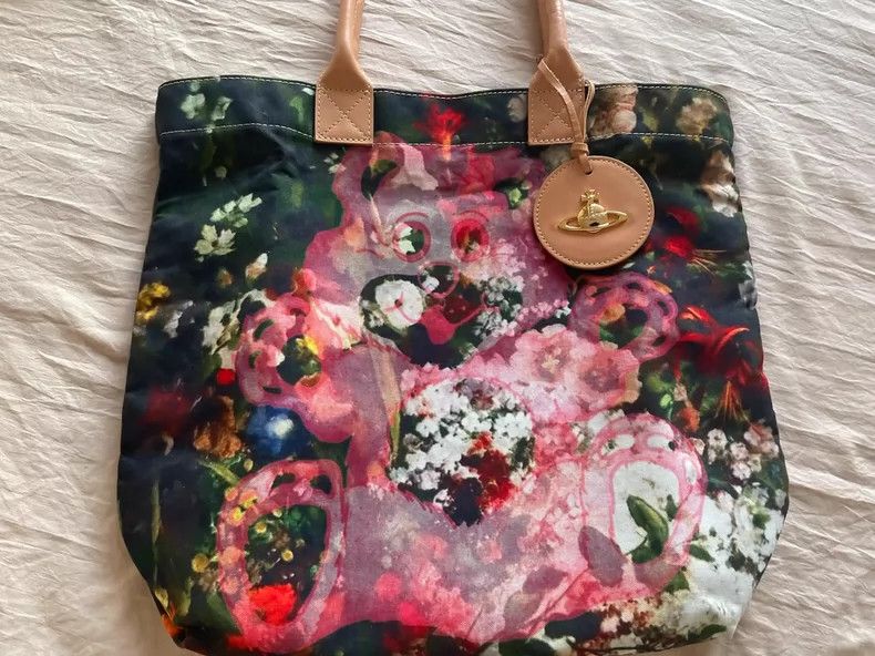Vivienne Westwood Vivienne Westwood Oil painting flowers pink bear rare out Size ONE SIZE - 7 Thumbnail