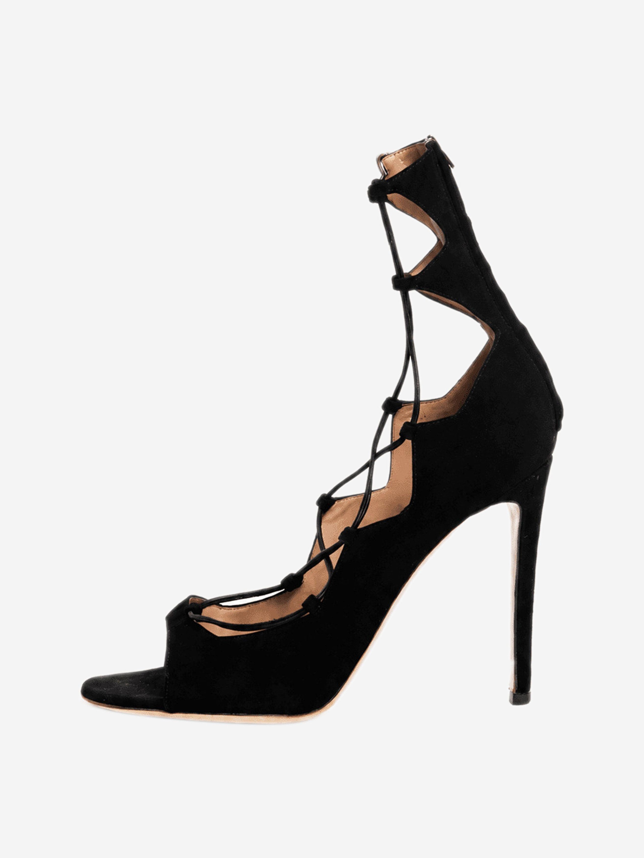 Gianvito Rossi Black lace up heels - EU 37 (UK 4) Size US 6 / IT 36 - 1 Thumbnail