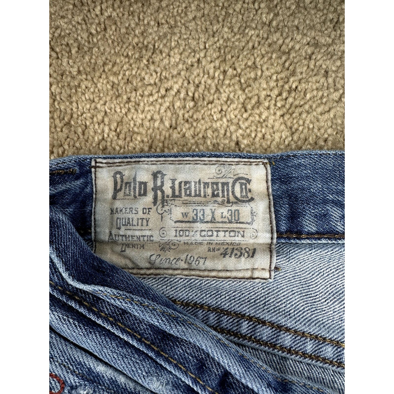 Polo Ralph Lauren Polo Ralph Lauren Mid-Rise Straight Denim Jeans Blue 30 x 30 Size US 33 - 7 Thumbnail