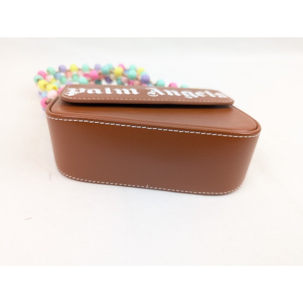 Palm Angels o1rshd1 Q: 2/Size: OS / Beads Strap Crash Bag in Brown/White Size ONE SIZE - 11 Thumbnail