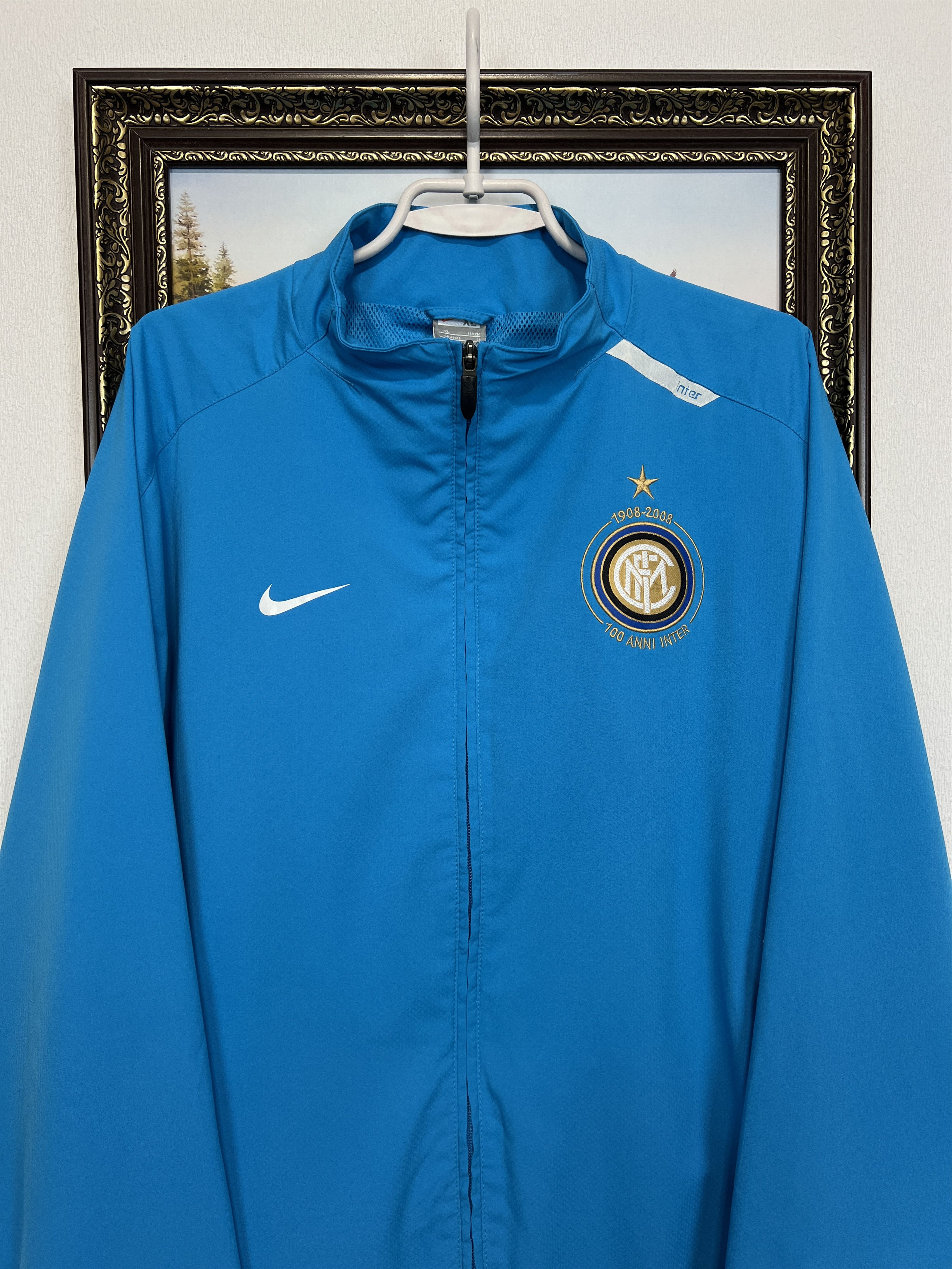 Nike Inter Milan Football Jacket Soccer Train Track Top Zip Size US XL / EU 56 / 4 - 2 Thumbnail