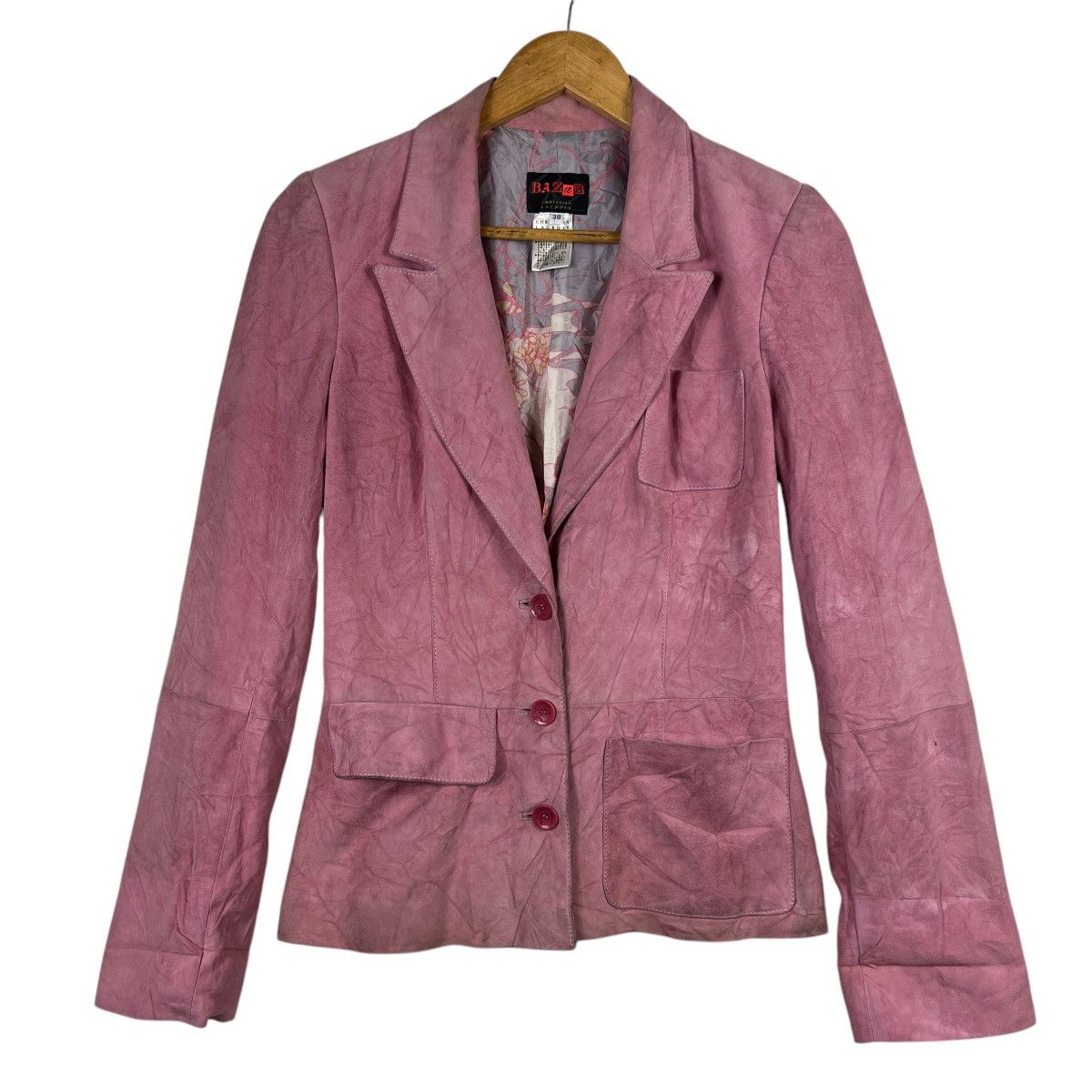 Christian Lacroix 💥 Bazar Christian Lacroix Paris Leather Blazer Size S / US 4 / IT 40 - 2 Thumbnail