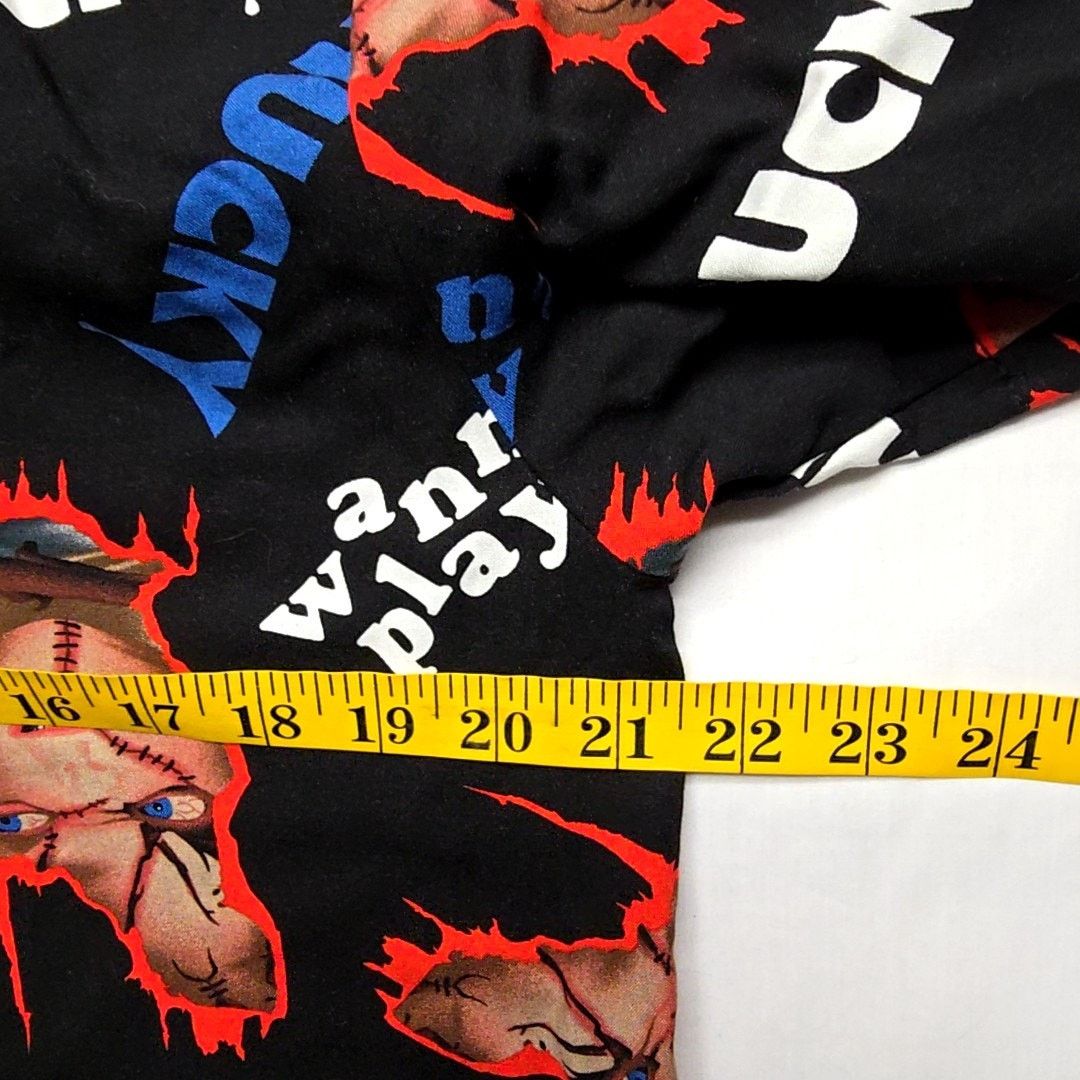 Other Chucky Horror Movie Shirt Wanna Play AOP Medium Button Up Size US M / EU 48-50 / 2 - 9 Thumbnail
