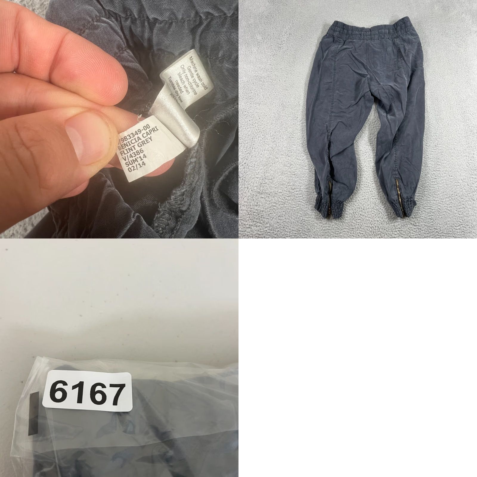 Athleta ATHLETA Capri Jogger Pants Women 6 Gray Drawstring Elastic Waist Lyocell Tapered Classic Size 28" / US 6 / IT 42 - 8 Thumbnail