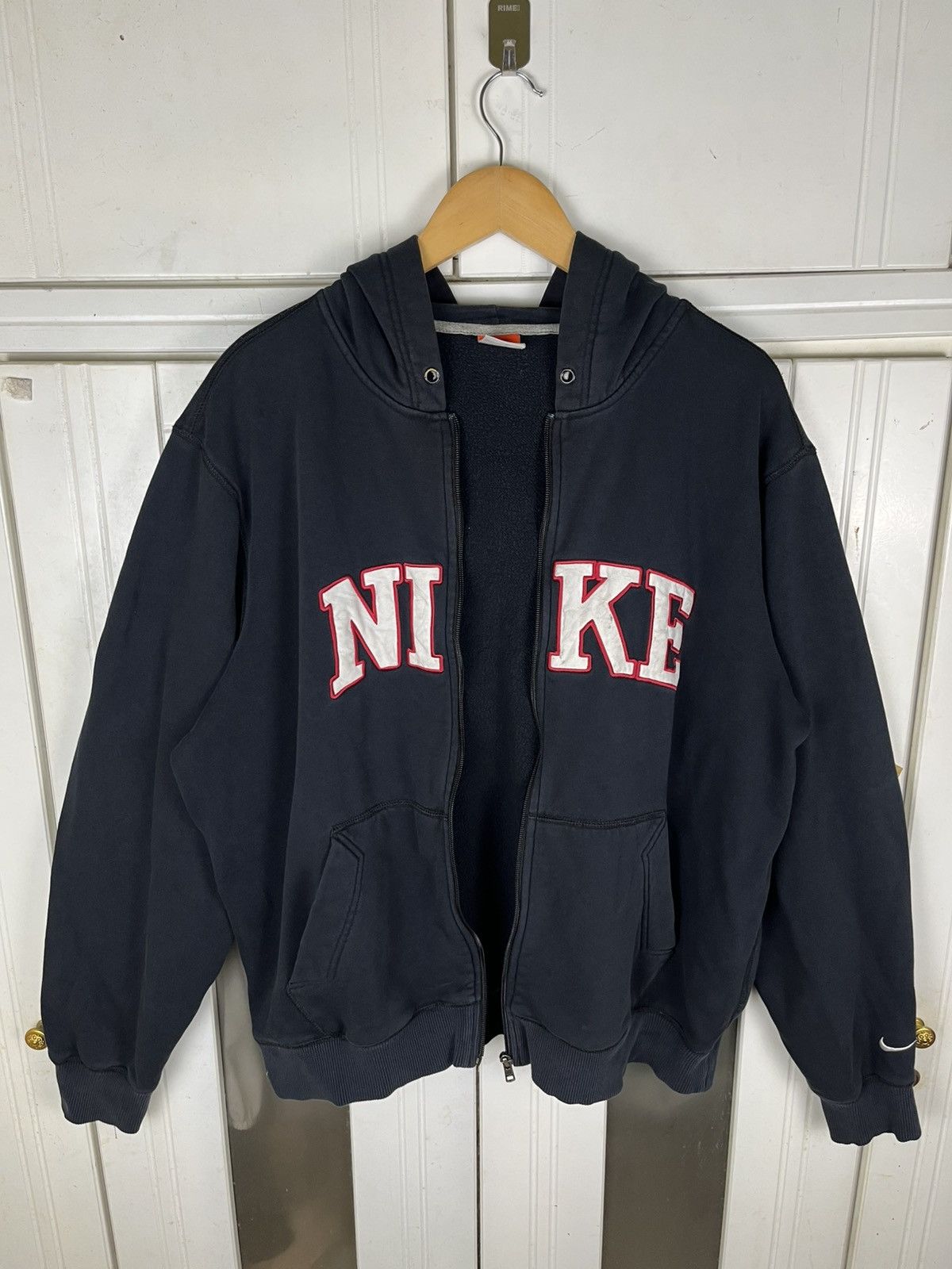Nike Vintage Nike Spellout Zipper Hoodies Size US XL / EU 56 / 4 - 3 Thumbnail