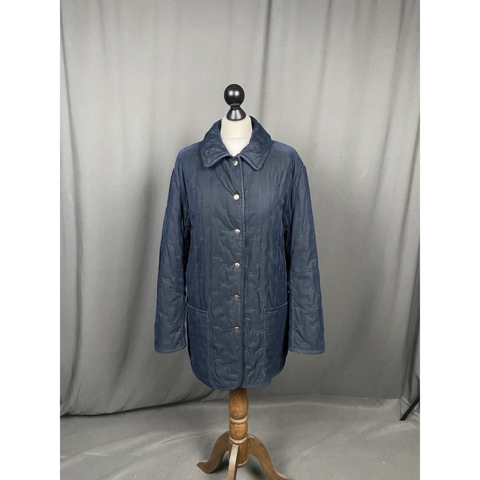 Hermes Hermes by Maison Margiela Women's Blue Quilted Jacket Size 4 Size S / US 4 / IT 40 - 3 Thumbnail