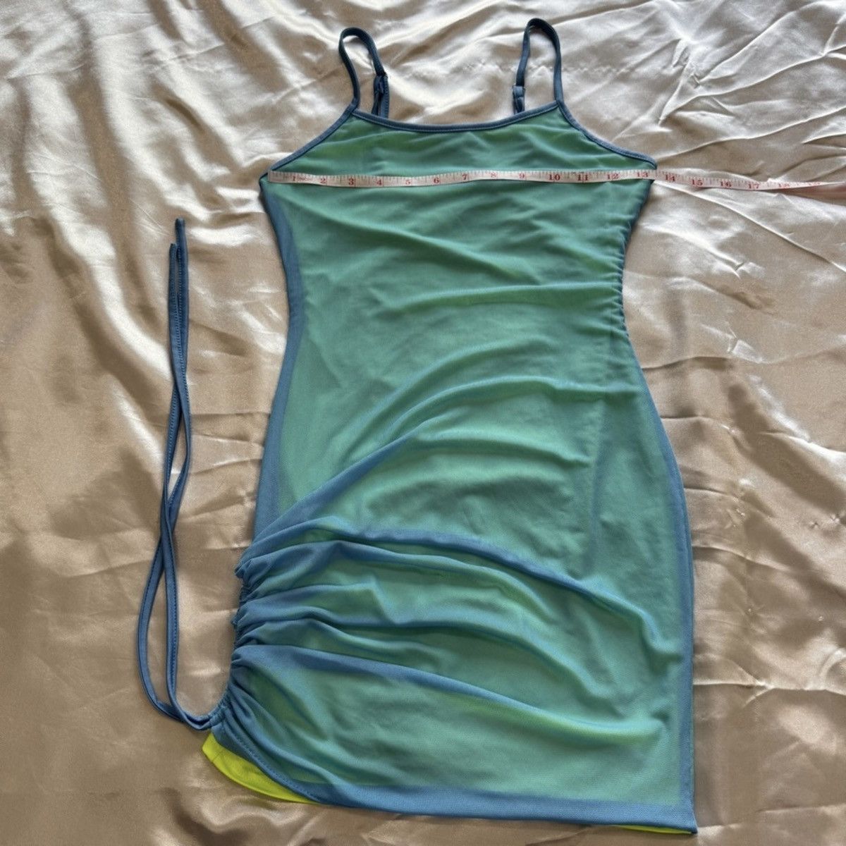Shein Blue Green Dress Size M / US 6-8 / IT 42-44 - 2 Thumbnail