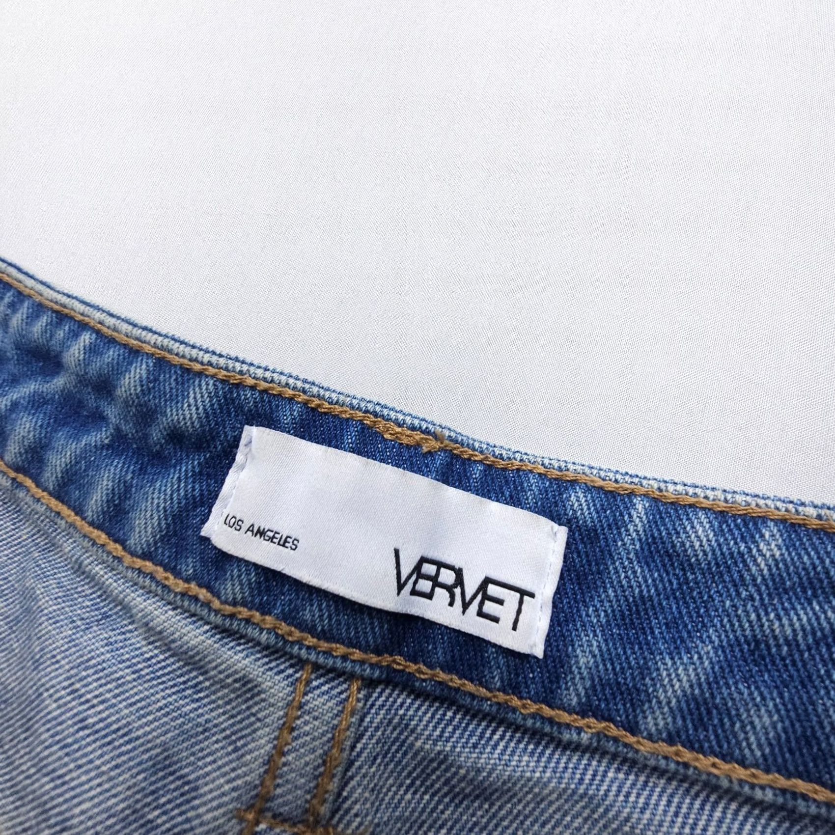 Vintage VERVET Jeans Womens 26 x 26" High Rise Straight Blue Distressed Rigid Cotton Jeans Jeans blue Distressed City 90s Mens Girls Size 26" / US 2 / IT 38 - 3 Thumbnail