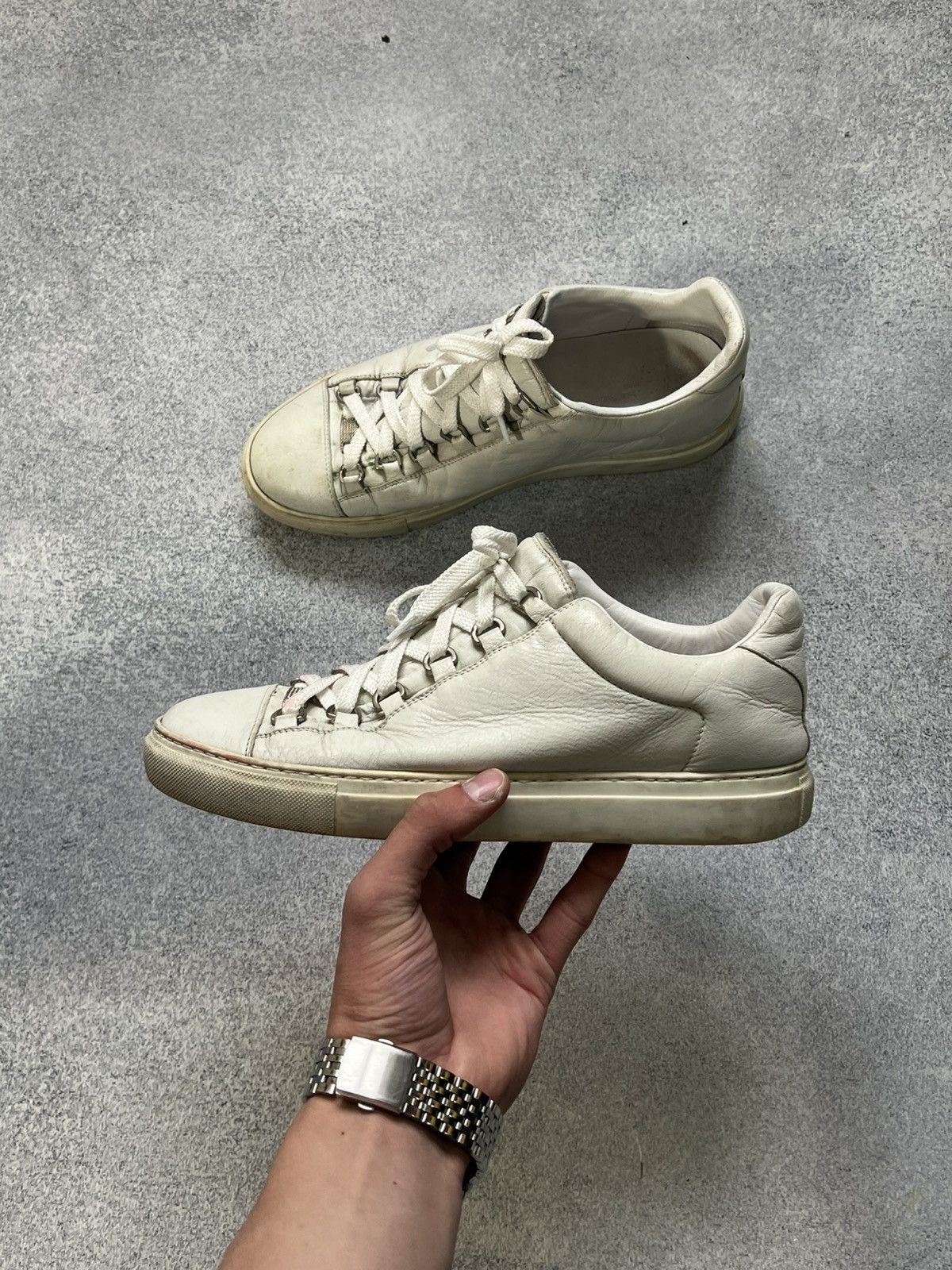 Balenciaga Arena Low Designer Leather Sneakers