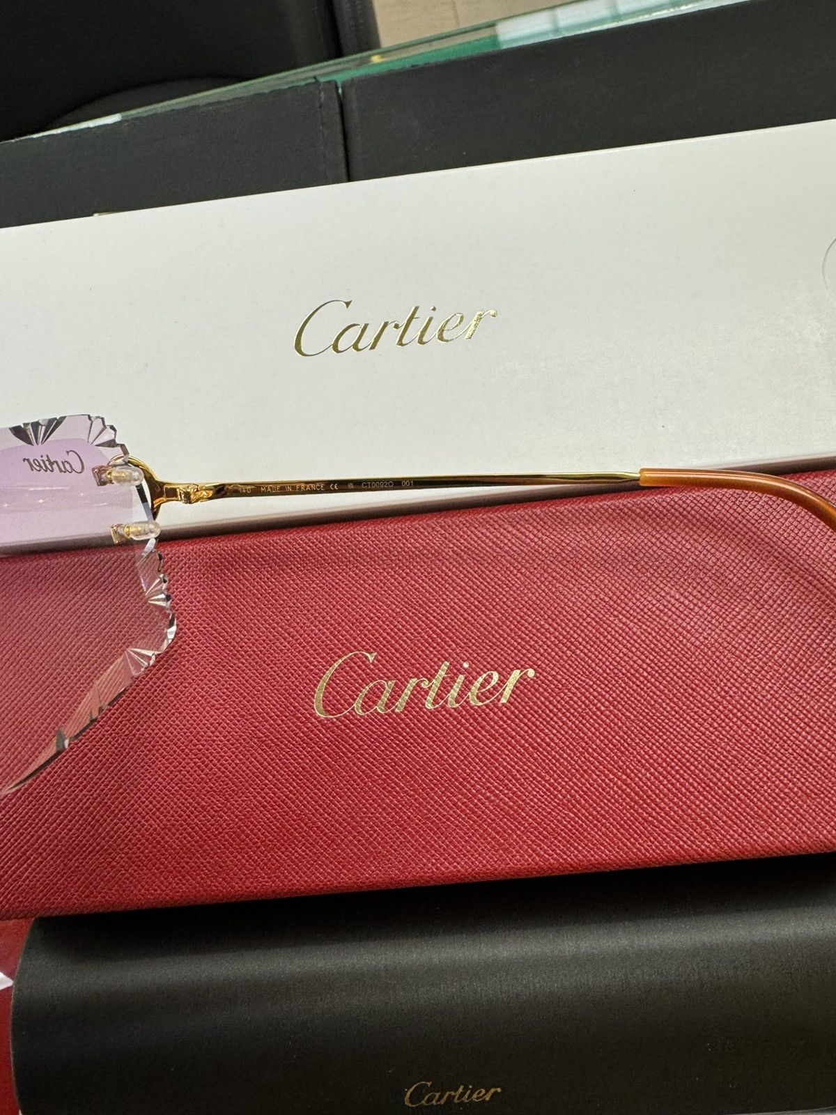 Cartier Cartier Gold Big C with Custom Diamond Cut Lenses Size ONE SIZE - 3 Thumbnail