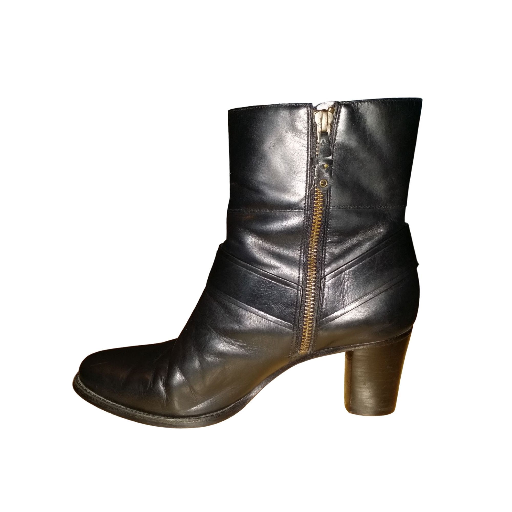Cole Haan Cole Haan AA Ankle Boots Women Sz 7.5 B Black Leather Block Size US 7.5 / IT 37.5 - 5 Thumbnail