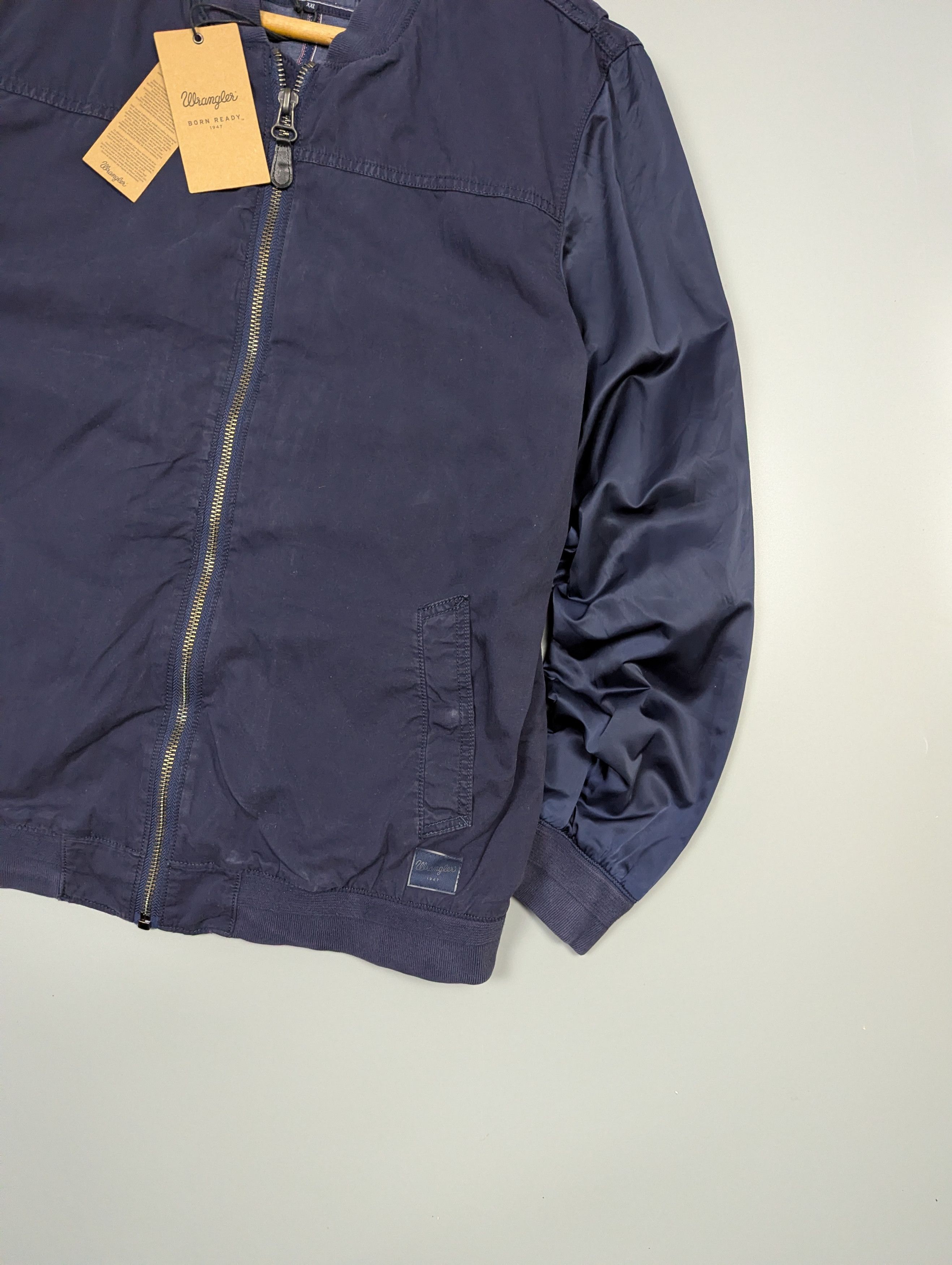 Wrangler Wrangler Vintage Style Navy Bomber Jacket Lightweight Cotton Size US XXL / EU 58 / 5 - 3 Thumbnail