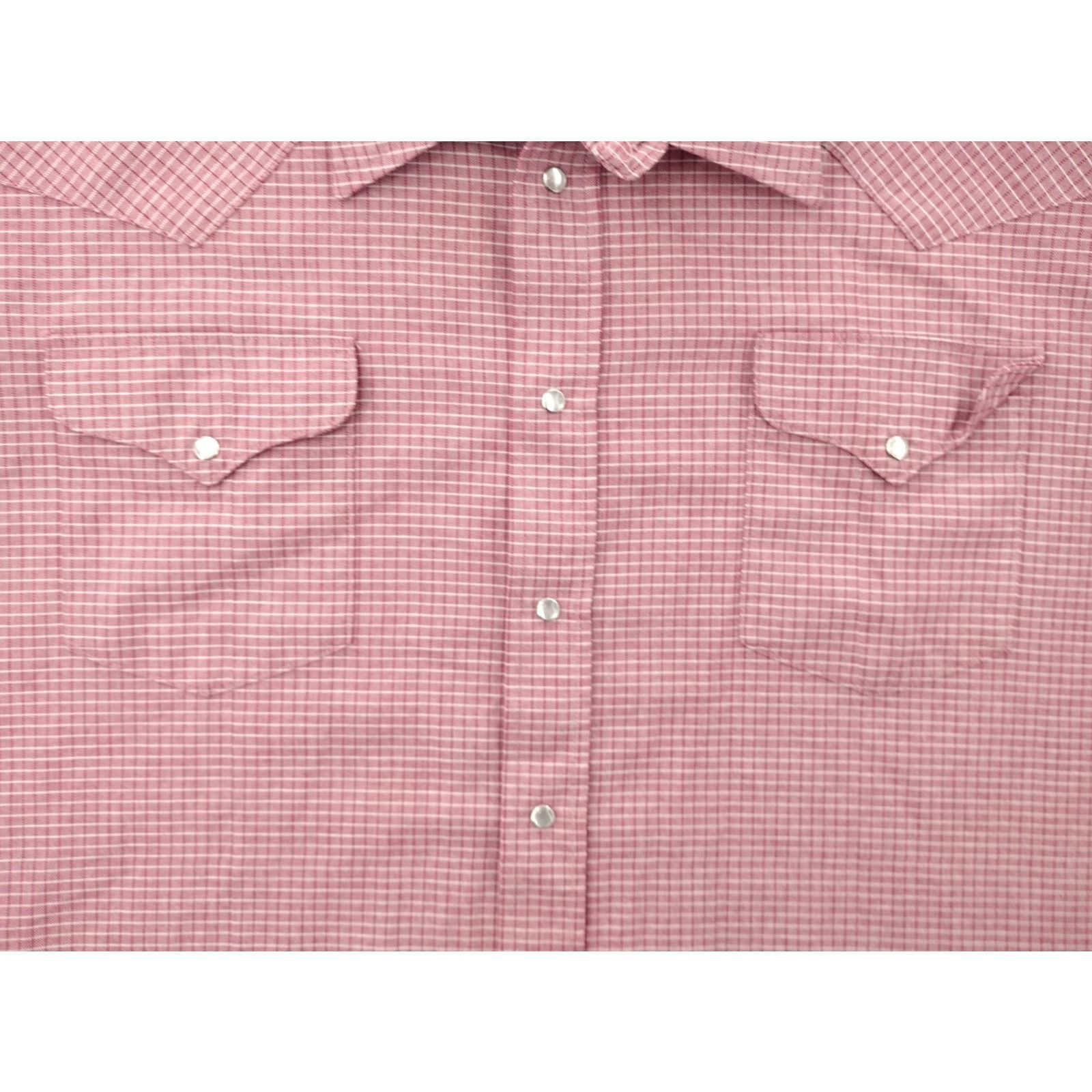 Vintage VINTAGE Ruddock Shirt Mens XL Pink Check Western Pearl Snap Button-Up Short Sleeve Collared Western Theme 90s Mens Size US XL / EU 56 / 4 - 3 Thumbnail