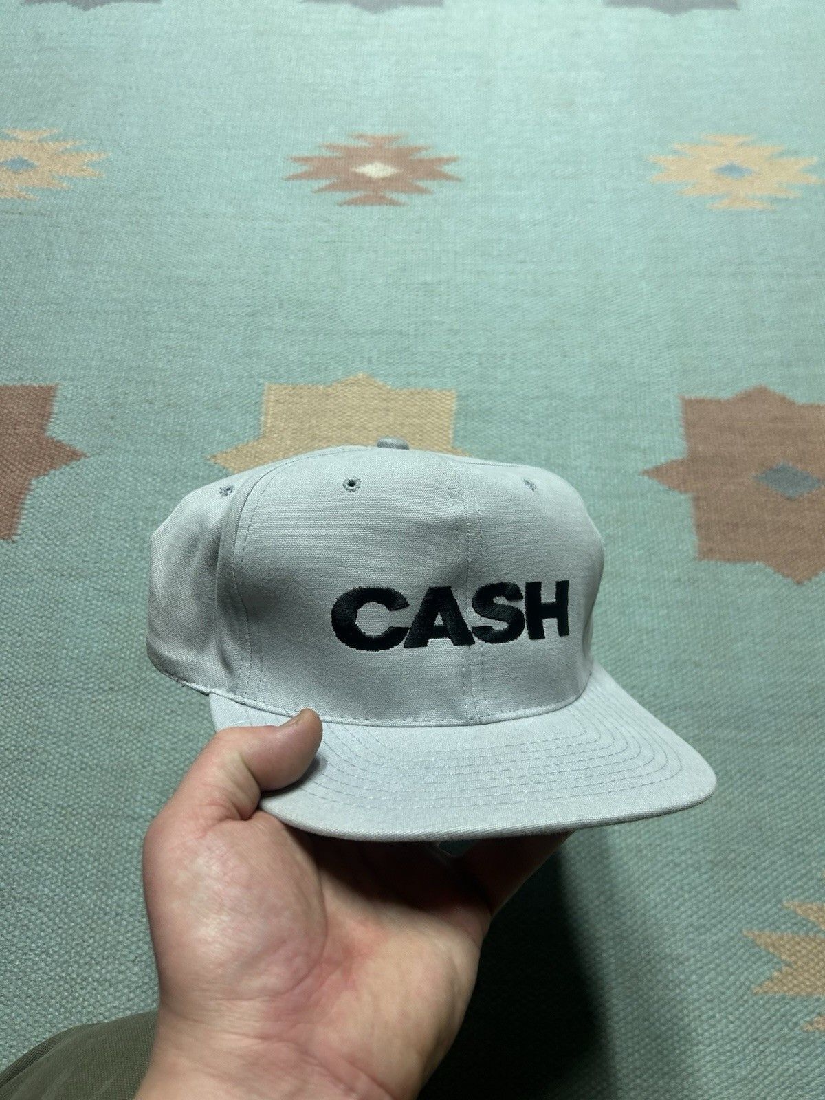 Vintage Vtg SnapBack hat Johnny Cash spell out country rock music Size ONE SIZE - 1 Thumbnail