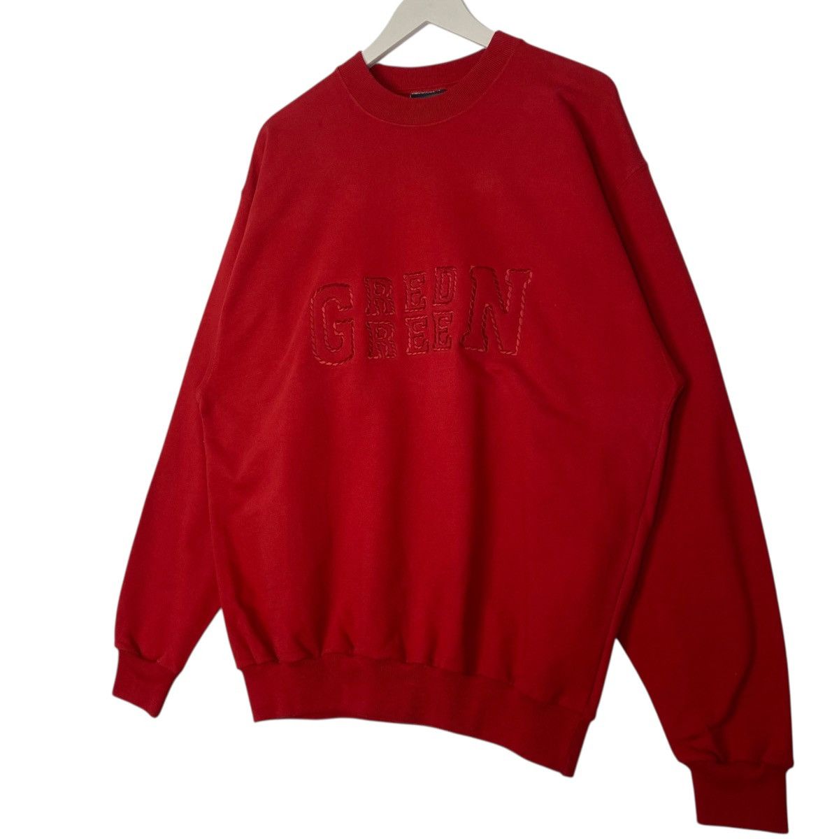 Vintage Vintage Red/Green Crewneck Sweatshirt Red Pullover Jumper M Size US L / EU 52-54 / 3 - 2 Thumbnail