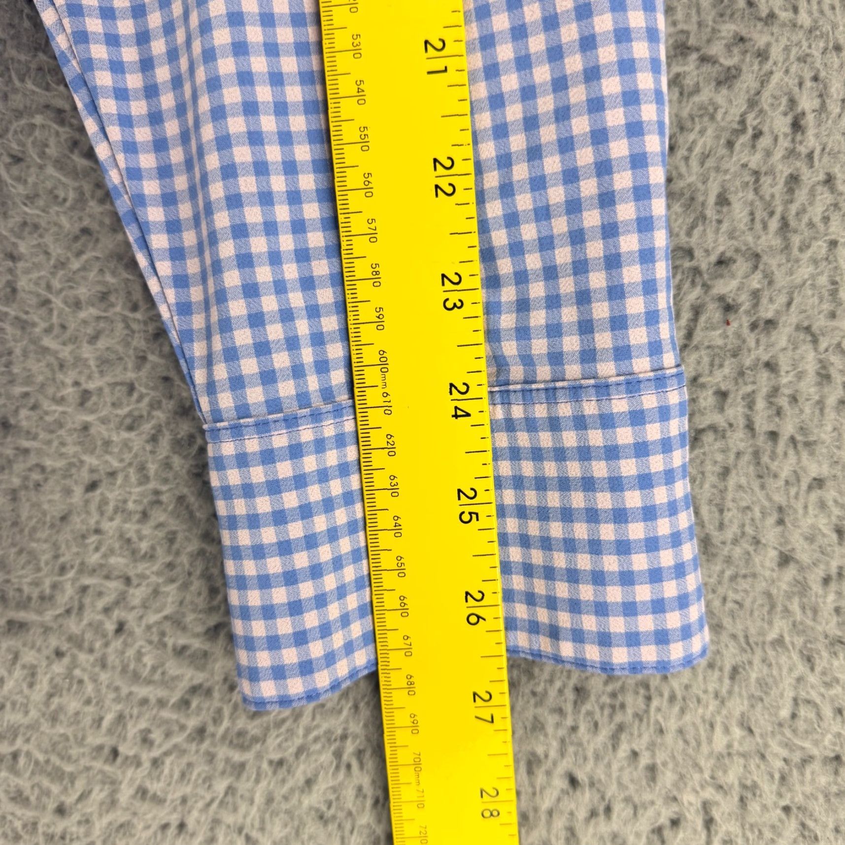 Mizzen+Main Mizzen Main Performance Button-Down Shirt Mens Size XXL Blue Gingham Long Sleeve Size US XXL / EU 58 / 5 - 7 Thumbnail