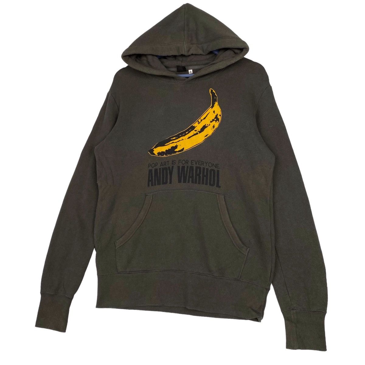 Andy Warhol × Vintage Vintage Andy Warhol Full Print Hoodie Ash Green Pullover Size US L / EU 52-54 / 3 - 2 Thumbnail