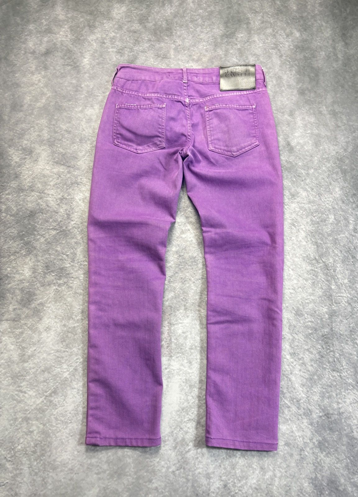 Just Cavalli × Roberto Cavalli × Vintage 2000s Just Cavalli Jeans Vintage Roberto Cavalli Purple Pant Size 29" - 15 Thumbnail