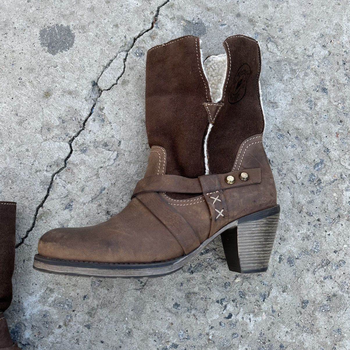 Hypebeast Vintage Women’s Leather Boots Tamari’s Size 39 Winter Y2K Size US 9 / IT 39 - 4 Thumbnail