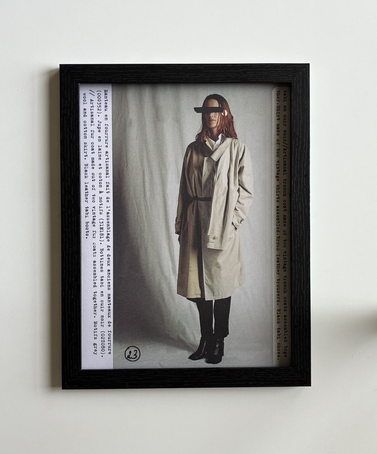 Maison Margiela Maison Margiela Archive Fashion photo framed 9x12 Size ONE SIZE - 1 Thumbnail