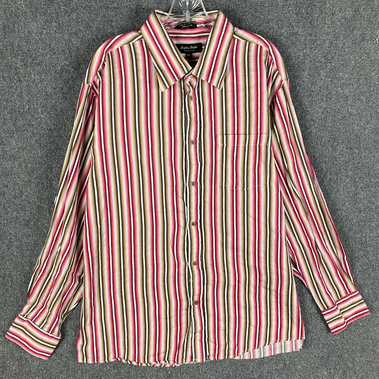 Eighty Eight Eighty Eight Button Up Shirt Men's XXL Platinum 100% Cotton Size US XXL / EU 58 / 5 - 1 Thumbnail