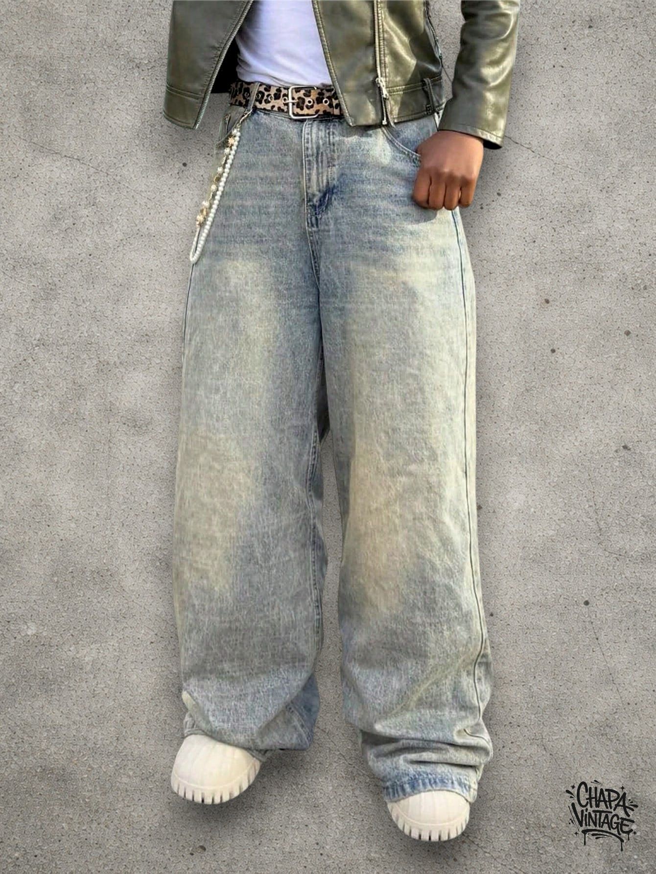 Vintage Wasjed baggy light jeans Size US 32 / EU 48 - 4 Thumbnail