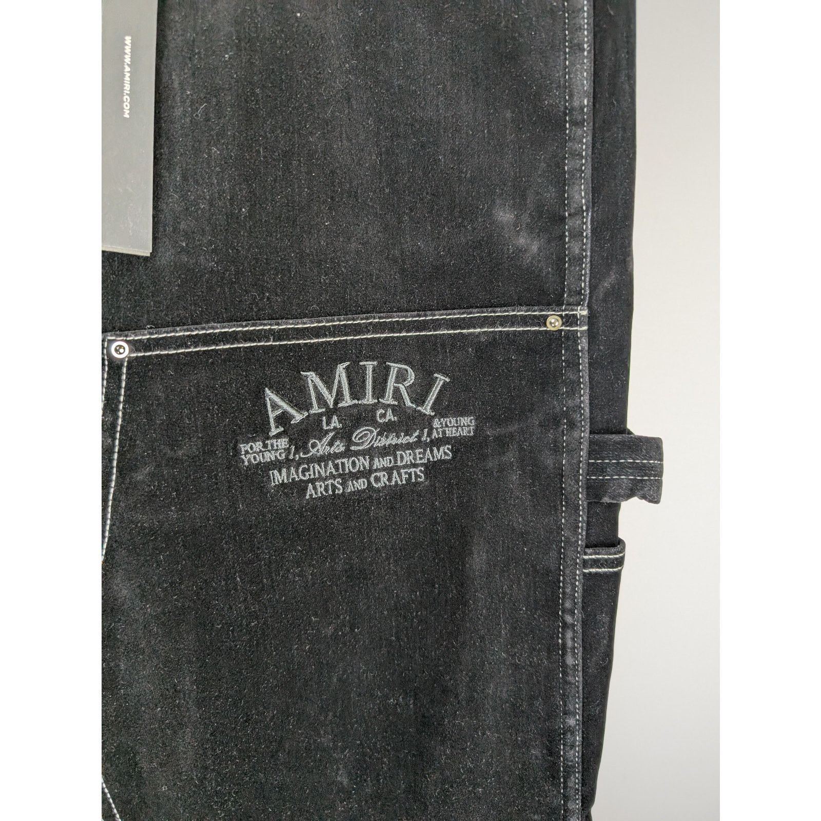 Amiri o1rshd1 Flocked Carpe Jean in Black Size US 32 / EU 48 - 4 Thumbnail