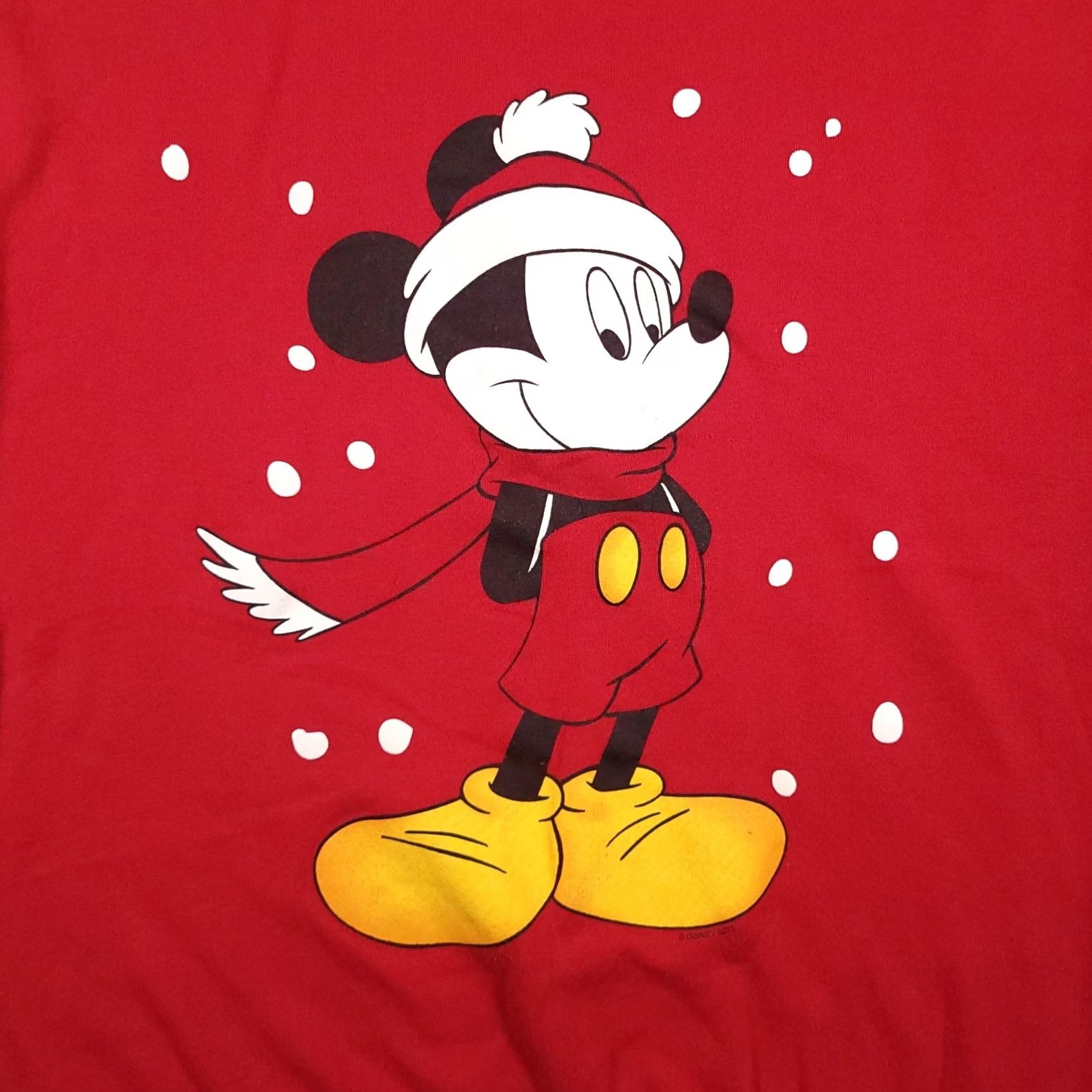 Mickey Unlimited VINTAGE Mickey Mouse Christmas Sweatshirt Adult XL Red Jerry Leigh USA Made Sweatshirt Size US XL / EU 56 / 4 - 4 Thumbnail