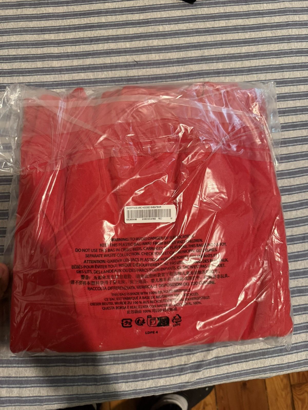 Supreme Supreme x Ghostface® Arc Hooded Sweatshirt - Medium Red Size US M / EU 48-50 / 2 - 4 Thumbnail