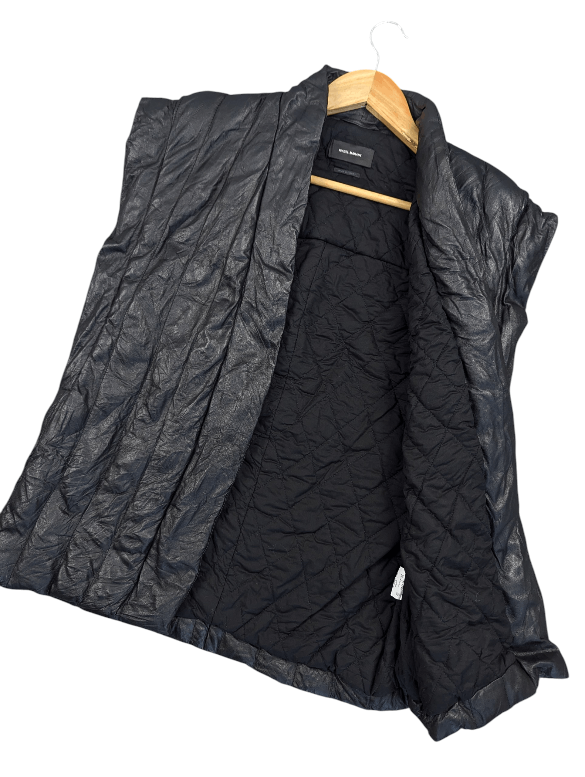 Isabel Marant Isabel Marant Black Leather Vest Jacket Size 36 Size XS / US 0-2 / IT 36-38 - 3 Thumbnail